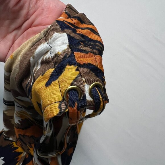 NWT Tory Burch Verda Dress XS Matmi Silk Ikat Midi Sheath Resort Cowl Neck - Picture 13 of 14